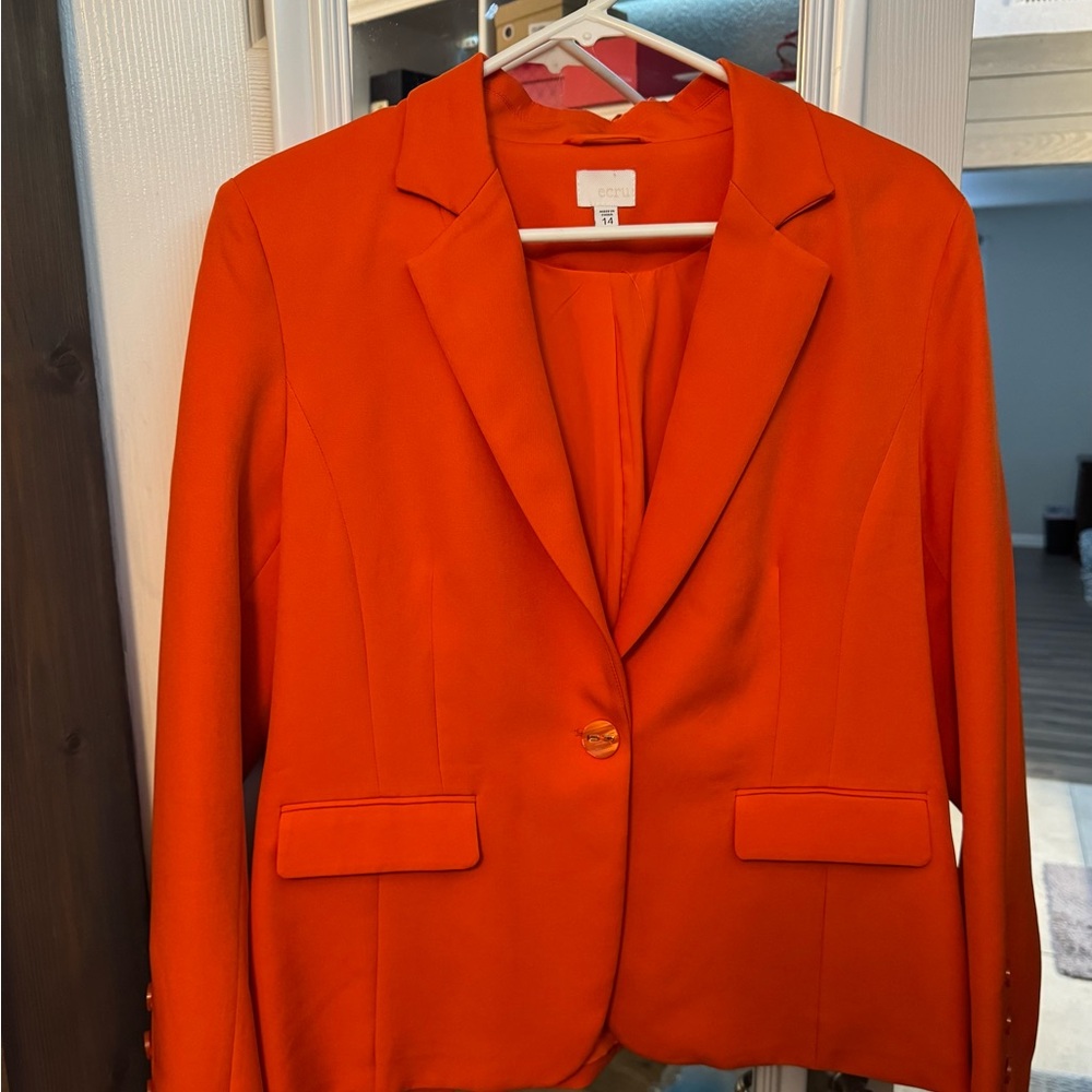 Ecru Women's Orange Blazer sz14 - Picture 2 of 5